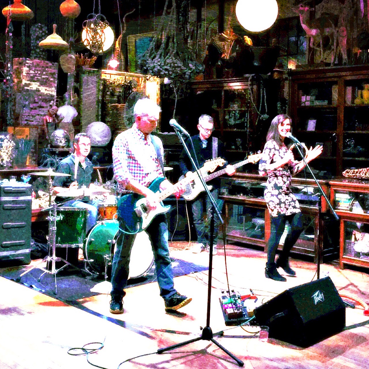 The band Artichoke playing a show at MorYork Gallery